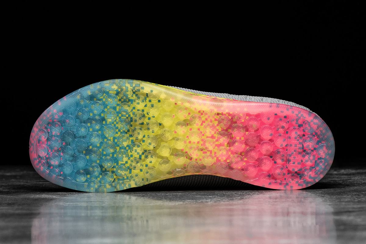 Nobull Superfabric Arctic Neon Men's Trainers Grey Multicolor | Australia (TS0934)